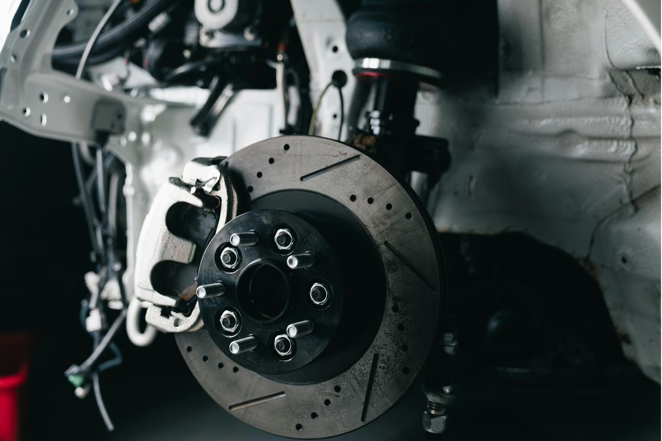 Bremsscheibe und Bremssattel Nahaufnahme